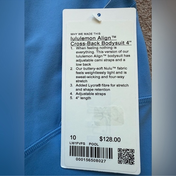 Lululemon Align Cross-Back Bodysuit 4” in Pool Party - Picture 7 of 8